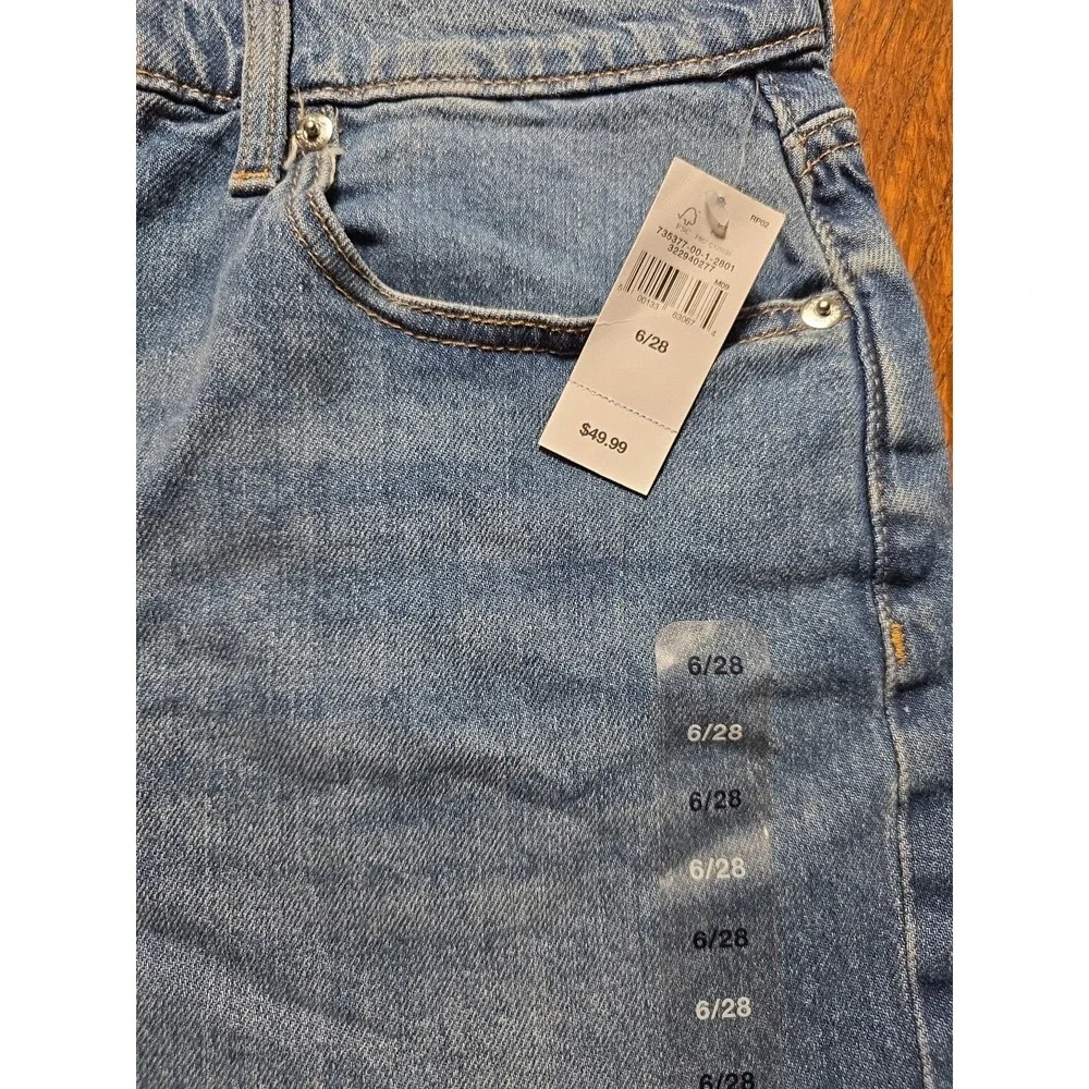 Gap Denim Shorts Stretch Women 6/28 Medium Wash Blue ‎ 5